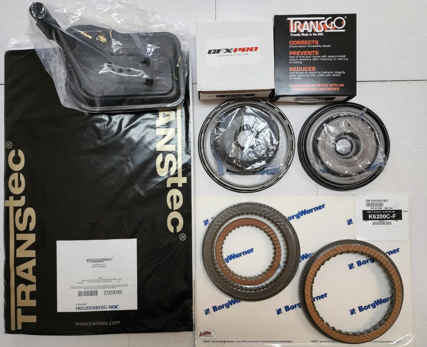 6L80 6L80E Transmission Rebuild Kit O/H Gasket Set Frictions SK Pump Kit Filter