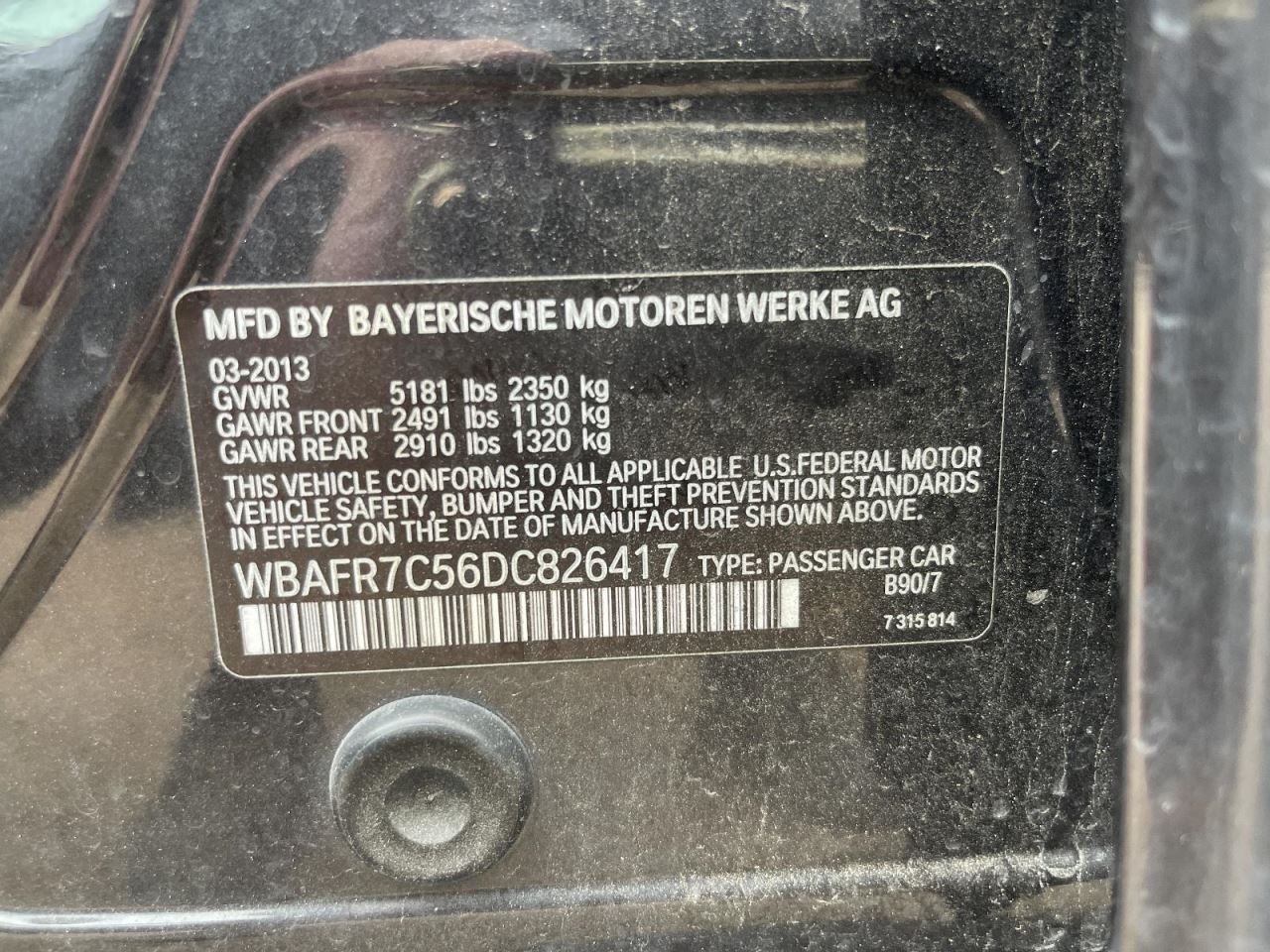Automatic Transmission 2013 BMW 535i 140k 8 Speed fits RWD 1030412