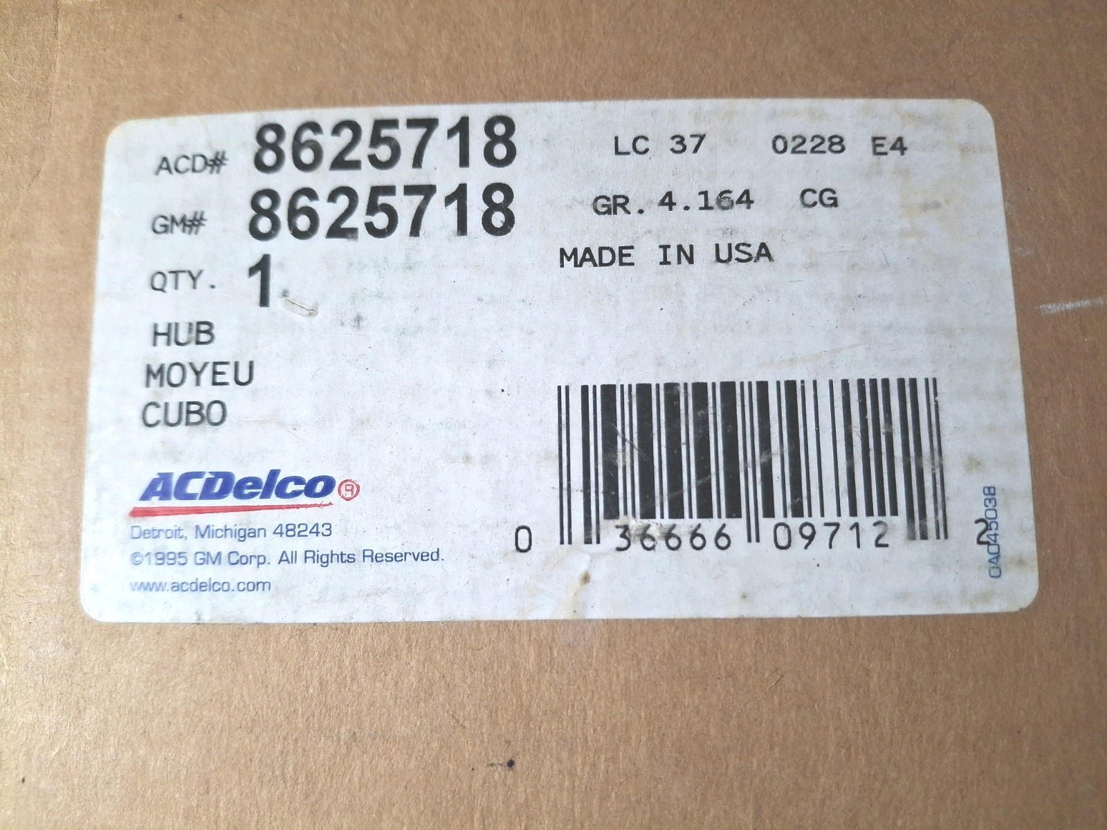 GM DIRECT CLUTCH DRIVING HUB. (TH400/3L80).PART#8625718.