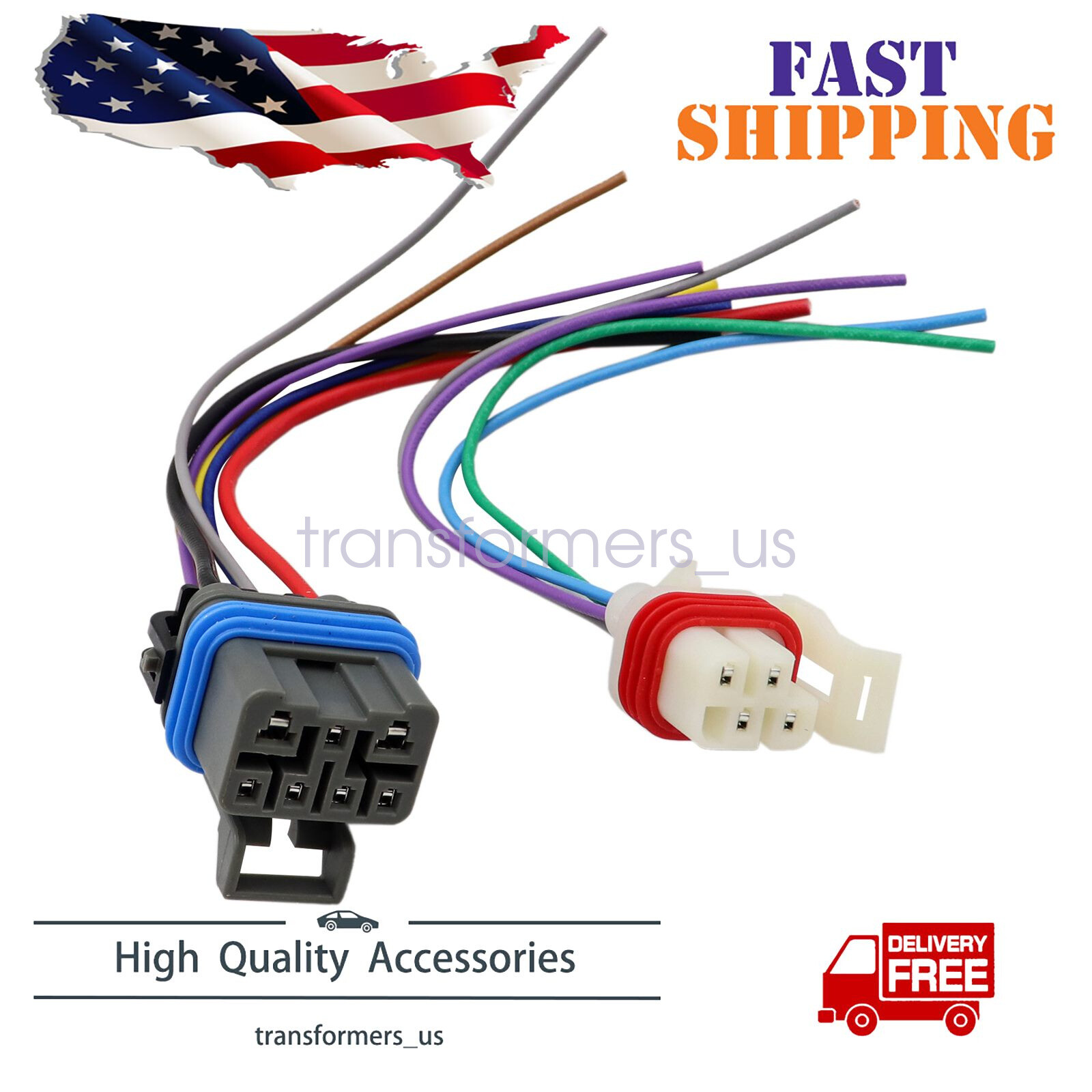 For 4L60E 4L80E 4L65E Neutral Safety Switch Connector 7-PIN & 4-PIN Wire Leads