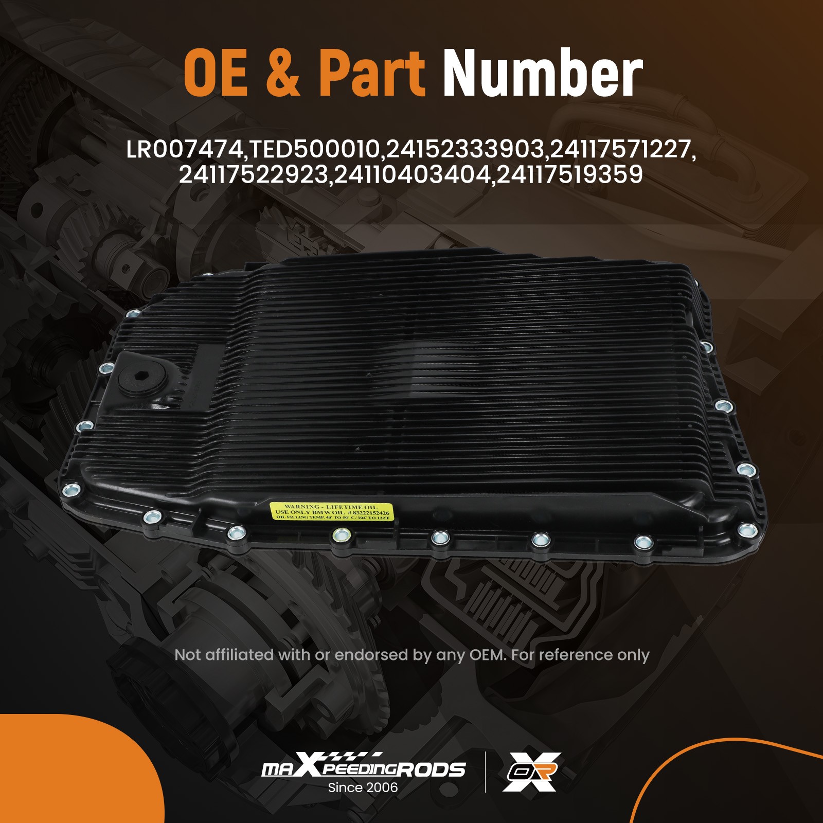 Trans Oil Pan Kit for Jaguar XJ XJ8 2004-2012 LR007474 Filter Assembly