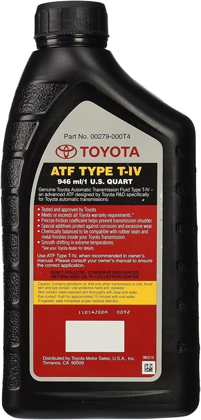 6 Quarts Genuine OE ATF T-IV Automatic Transmission Fluid For Toyota Vehicles