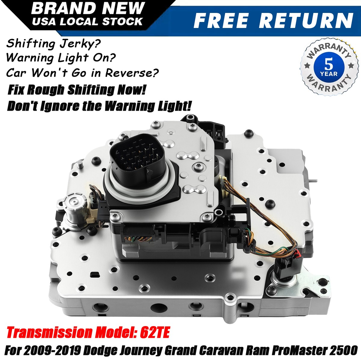 For Dodge Chrysler 62TE OEM Transmission Valve Body Complete w/Solenoid Pack