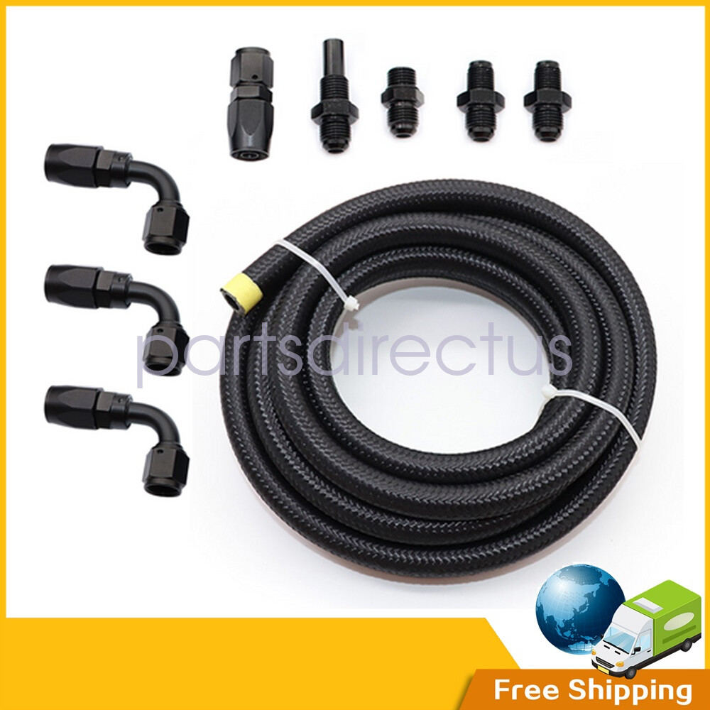 Automatic Transmission Cooler Line Kit fit 4L80E 6AN Nylon Steel Braided Line