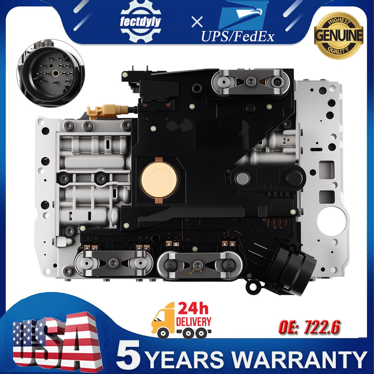 OEM Transmission Valve Body Solenoid W/Conductor Plate 722.6 for Mercedes-Benz..