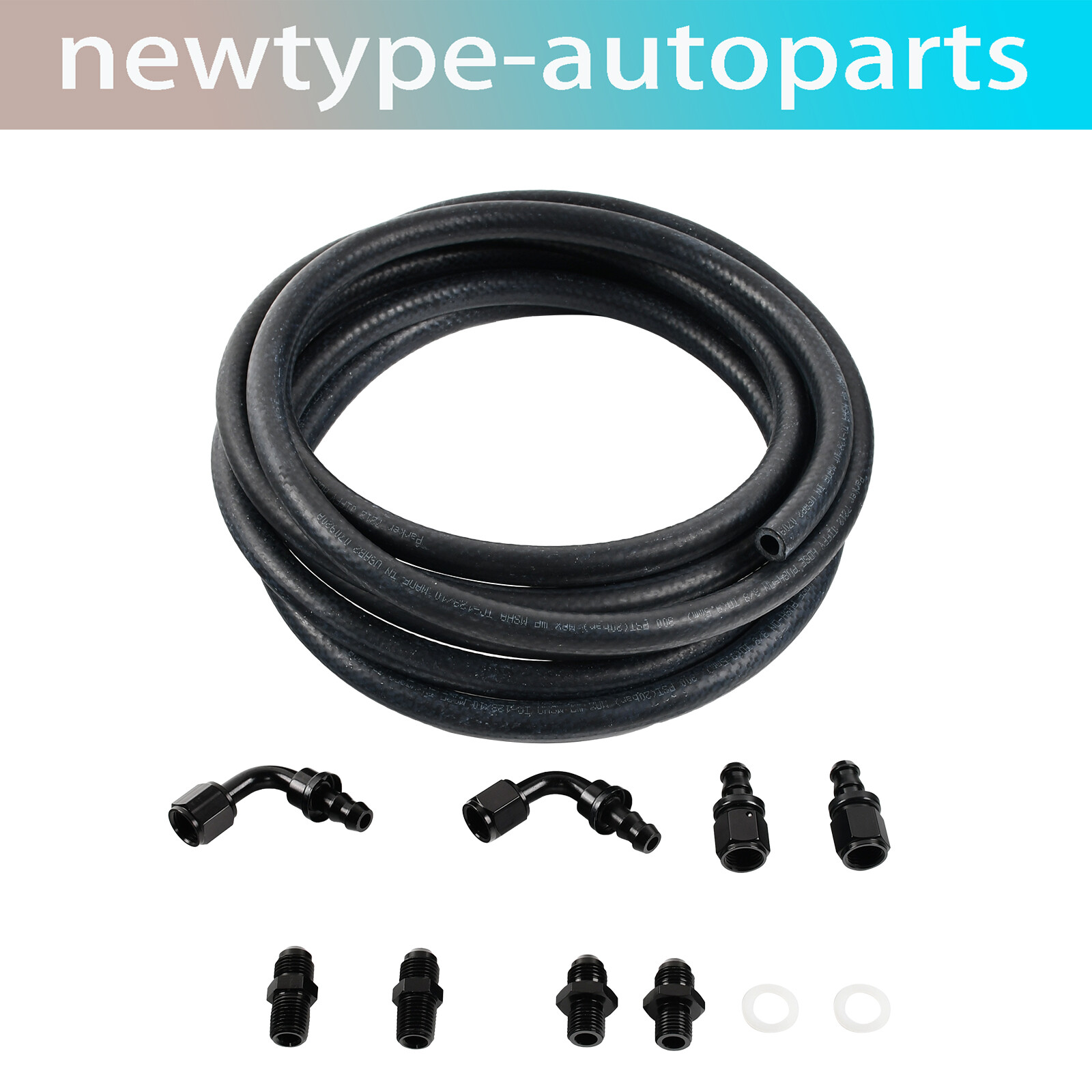 Automatic Transmission Cooler Line Kit 6AN Hose Line Kit Fits For GM 4L60E 4L65E