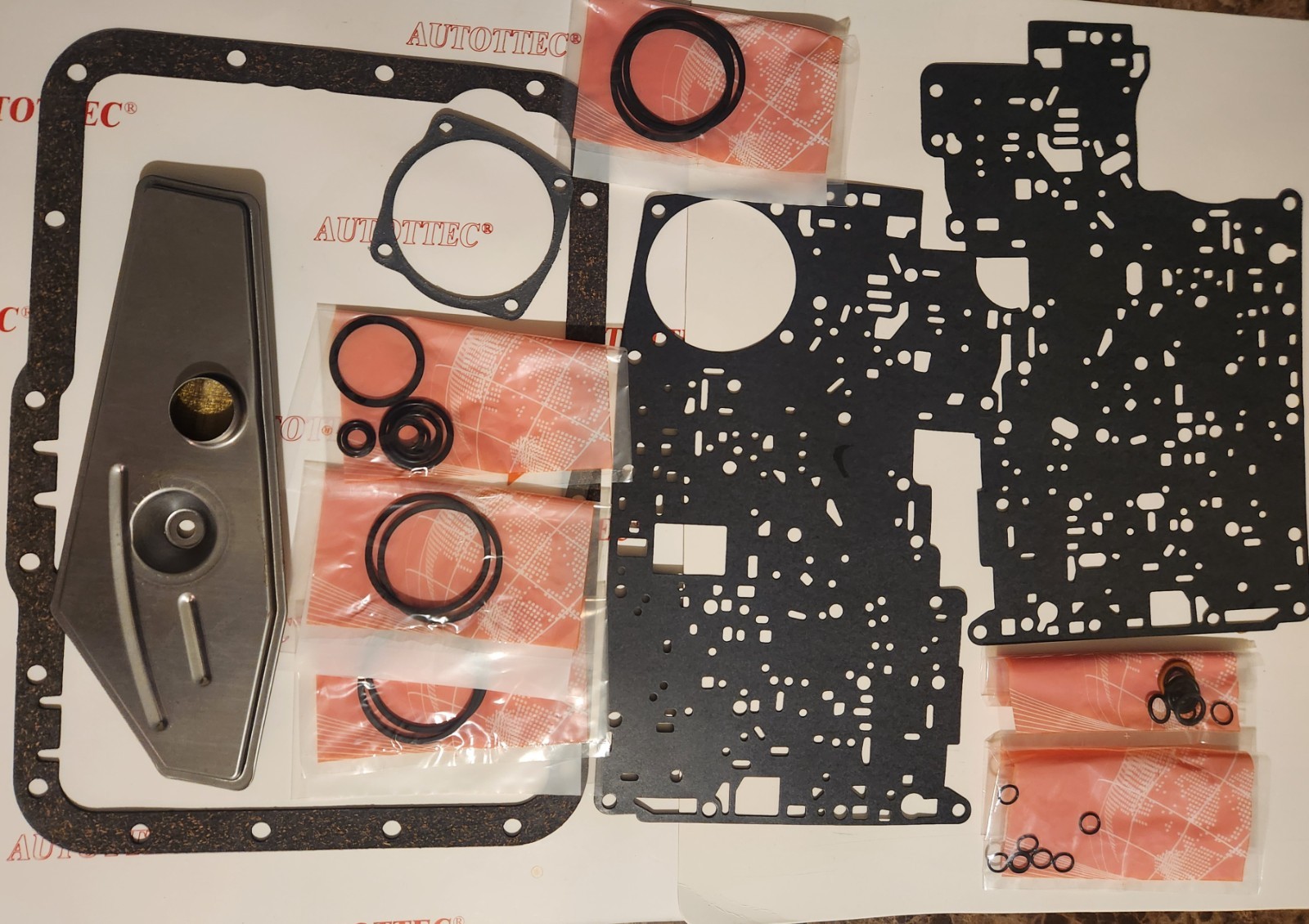 A4LD TRANSMISSION FILTER KIT & VALVE BODY GASKET VITON GOVERNOR RING 85-96