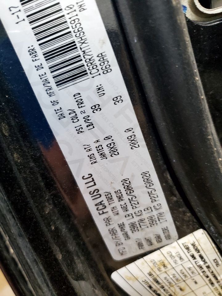 Automatic Transmission From 2017 Dodge Ram 1500 8HP70 4WD 4×4