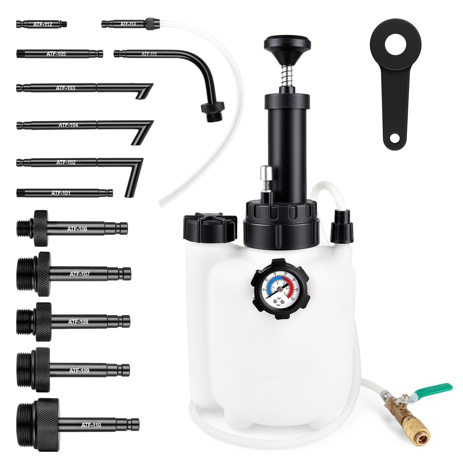 3L Transmission Fluid Transfer Pump Kit with 13 ATF Adapters for Cars, Trucks, S