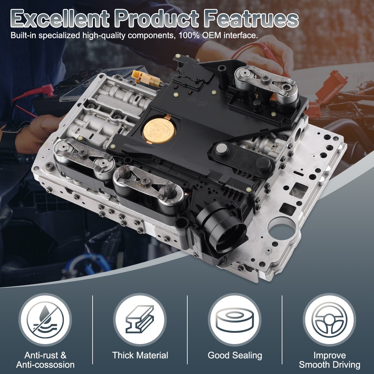 Upgrade Transmission Valve Body+Solenoid Conductor Plate For Mercedes-Benz 722.6