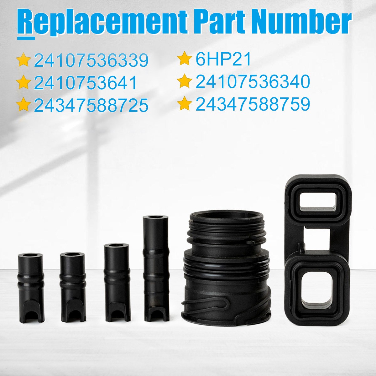 6pcs For BMW Valve Body to case Sleeve Seal kit Mechatronic Kit ZF 6HP19 6HP21