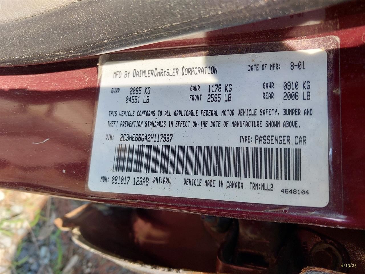 300M 2002 Transmission 3423387