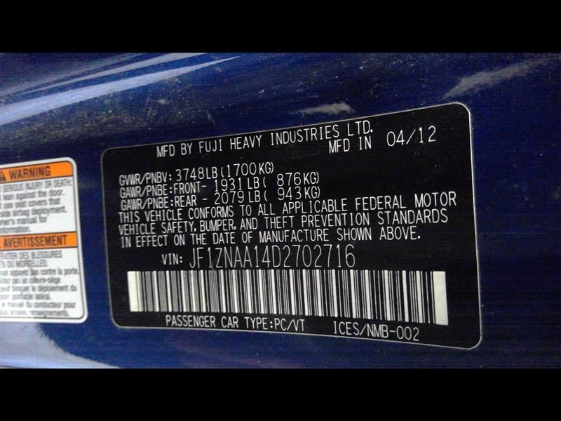 Automatic Transmission Fits 13-20 BR-Z 2154428