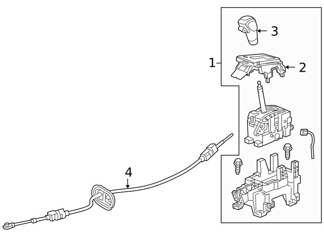 Genuine GM Automatic Transmission Shift Lever Assembly 95405018