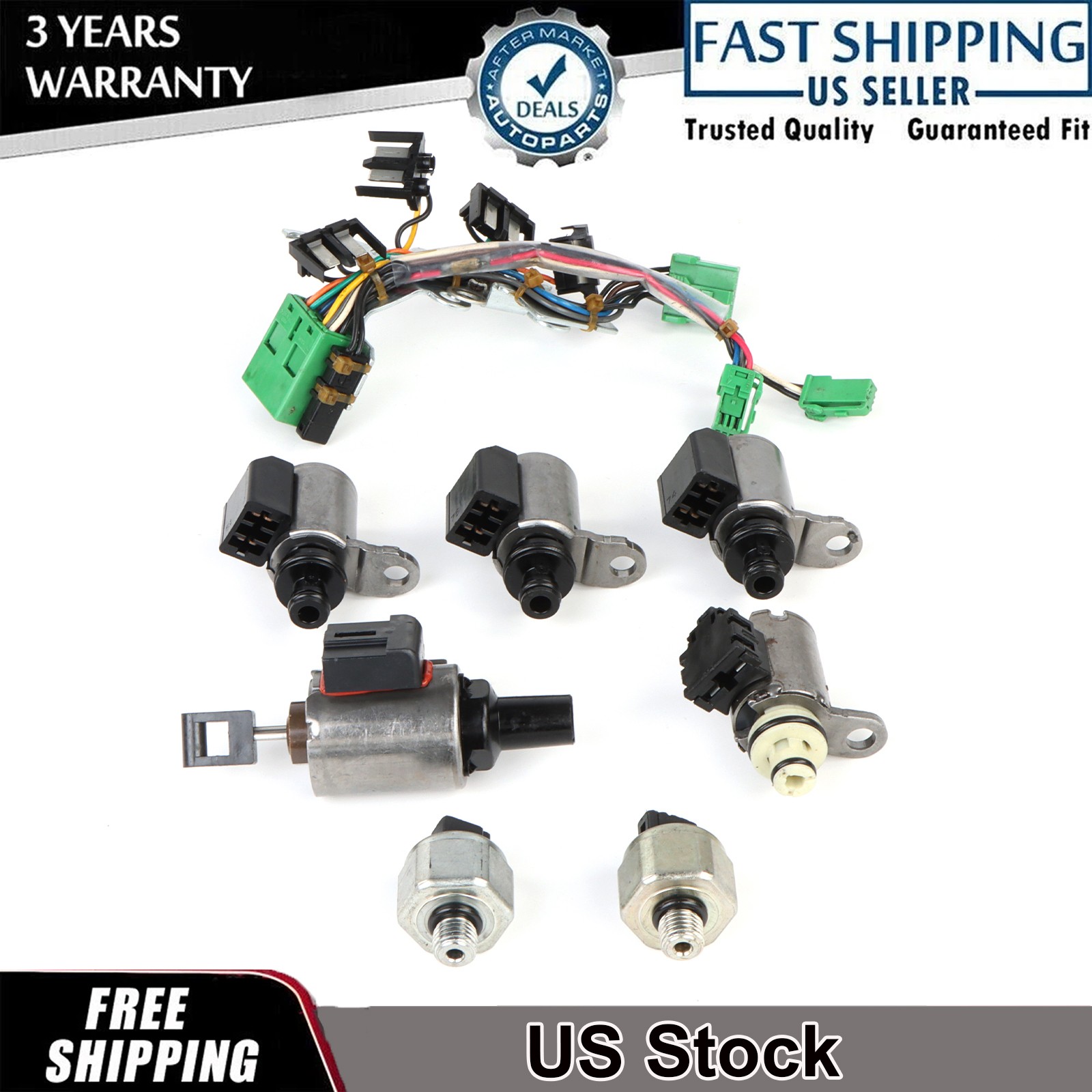 8Pcs CVT Valve Body Soelnoid Kit JF011E RE0F10A Transmission Solenoid For Nissan