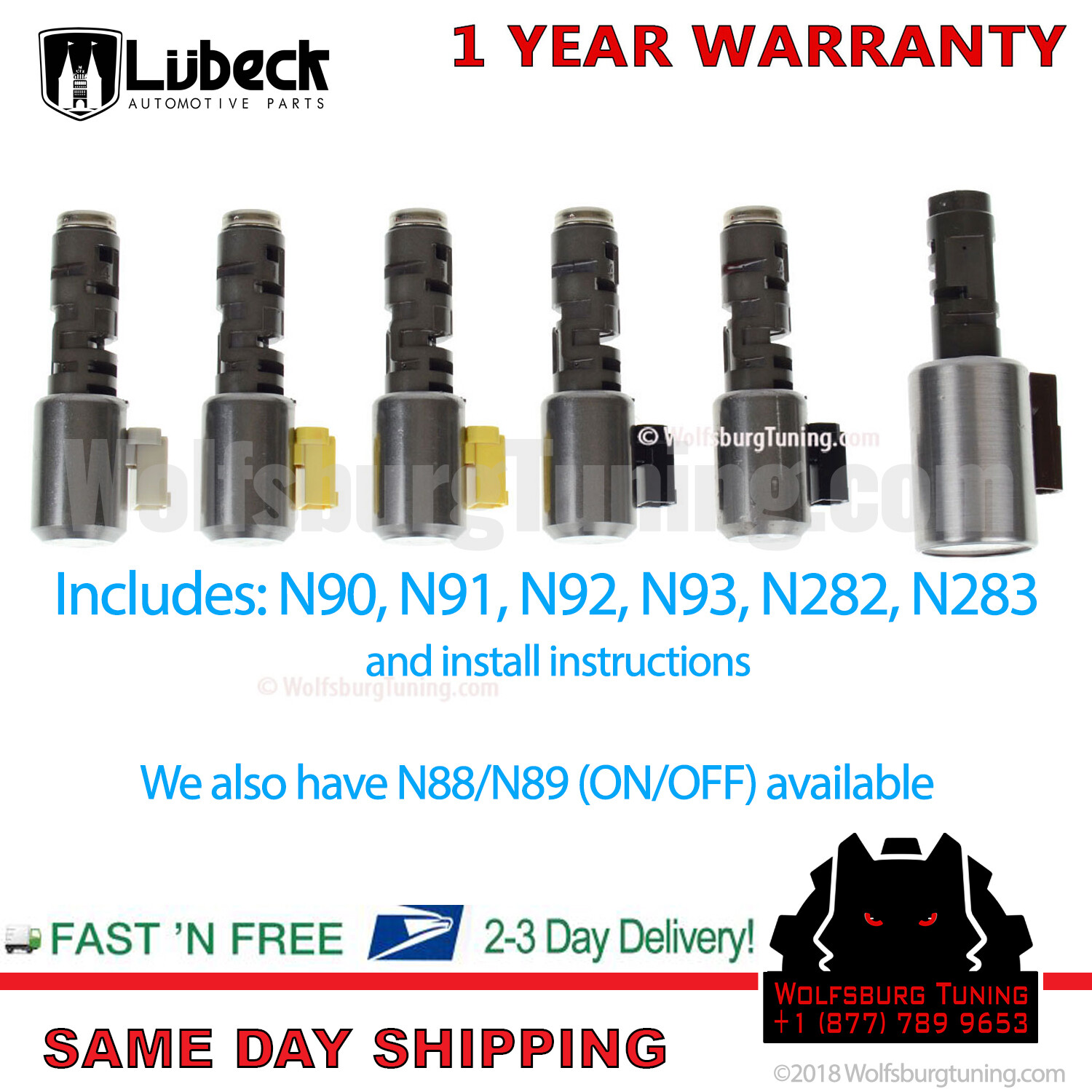 Q7 Cayenne Touareg Transmission Valve Body Solenoid Set 09D 6 Speed Trans 03-10
