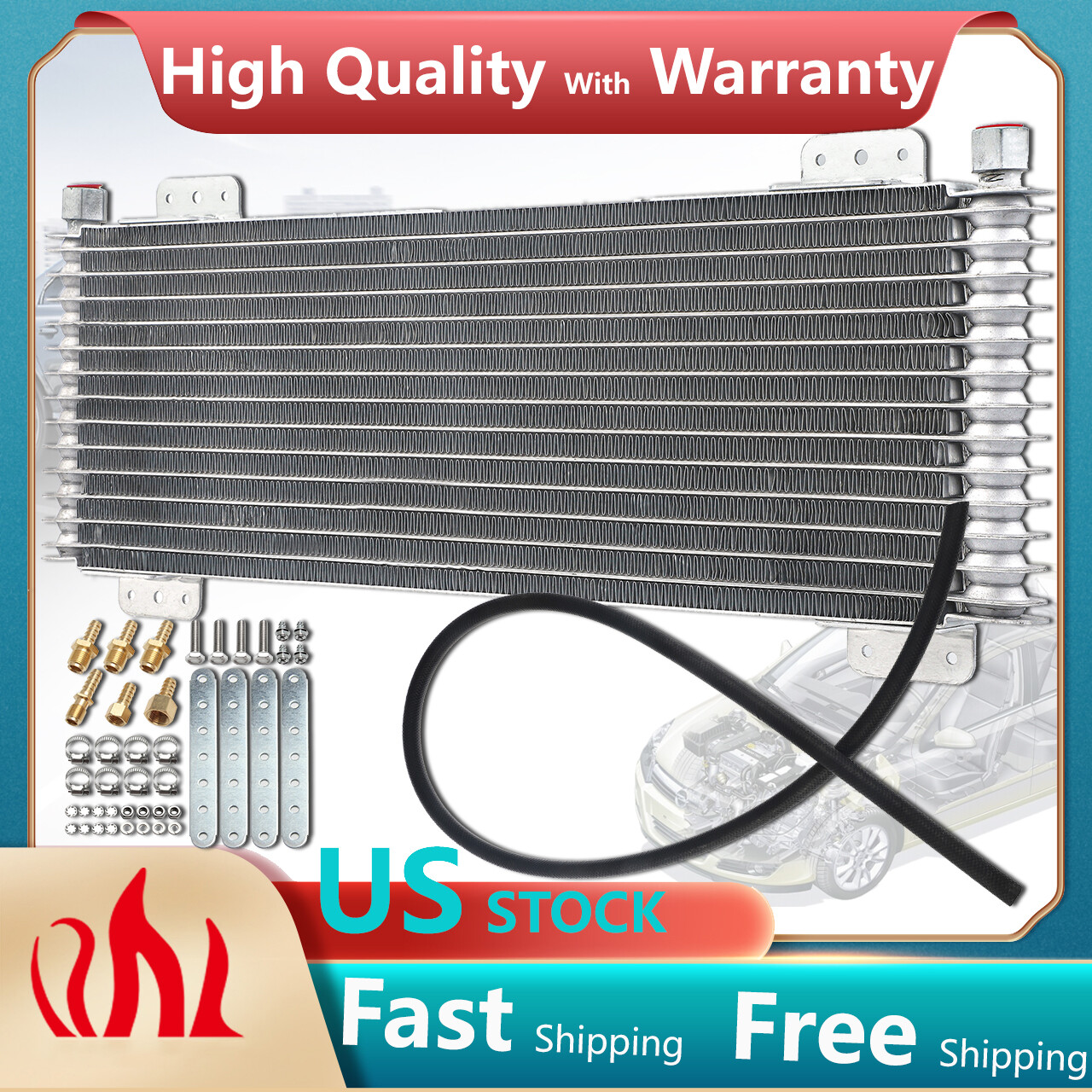 Trans Cooler lpd47391 For Cool Max Heavy Duty 40,000 GVW Max Low Pressure Drop