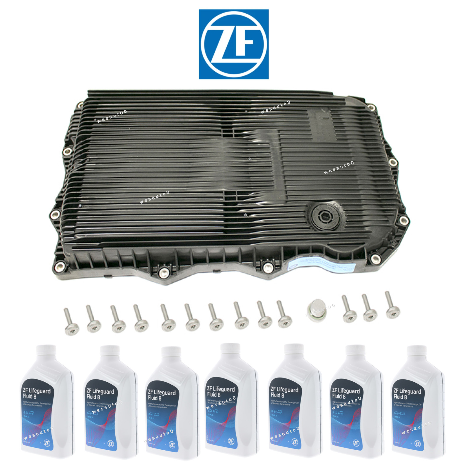 OEM Transmission Oil Pan Filter Gasket Bolt +7L ATF Fluid for Discovery / Velar