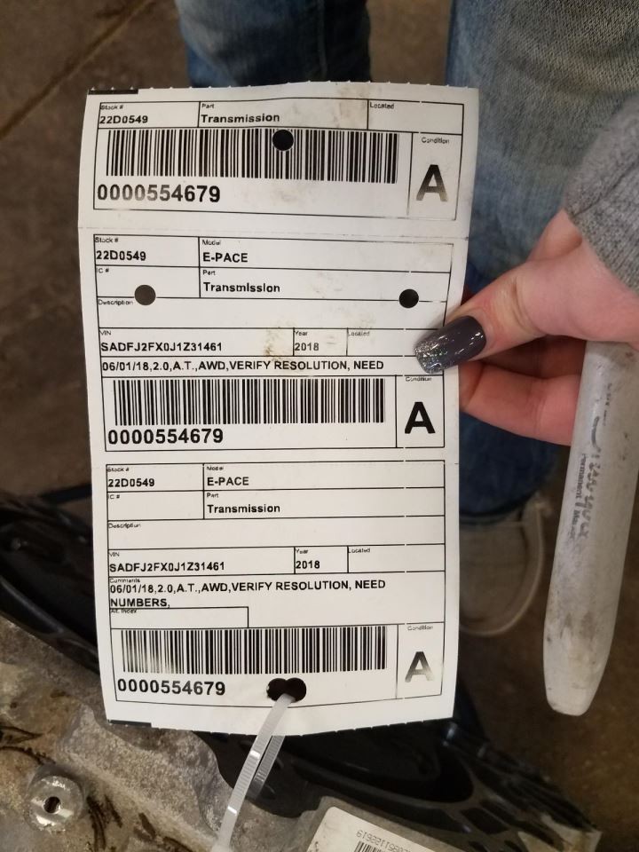 Automatic Transmission ID HJ327000CB Fits 18 E-PACE 1915845