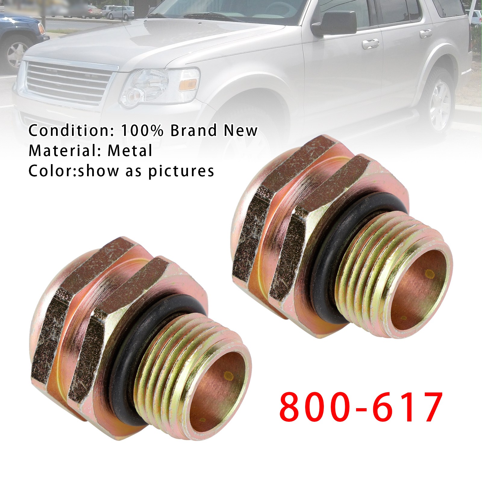 2x 800-617 Transmission Cooler Line Quick Connector Fit For Ford Mercury Models