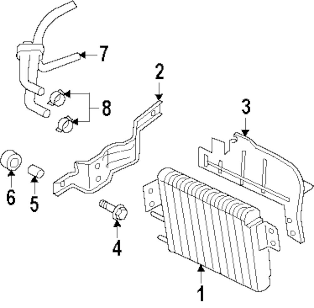 NEW Oil Cooler Gear Box Radiator For Mitsubishi Outlander 07-08 3.0