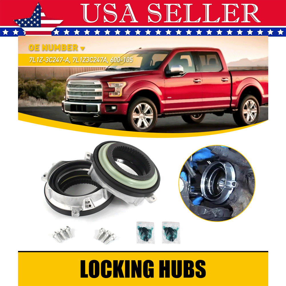 Pair 2 4WD 4X4 Lock Hub Axle Actuator For 04-15 Ford F150 03-15 Expedition