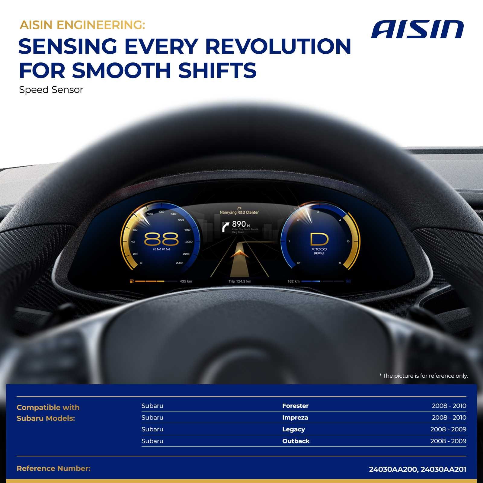 AISIN Auto Transmission Speed Sensor for Subaru Outback Forester Impreza Legacy