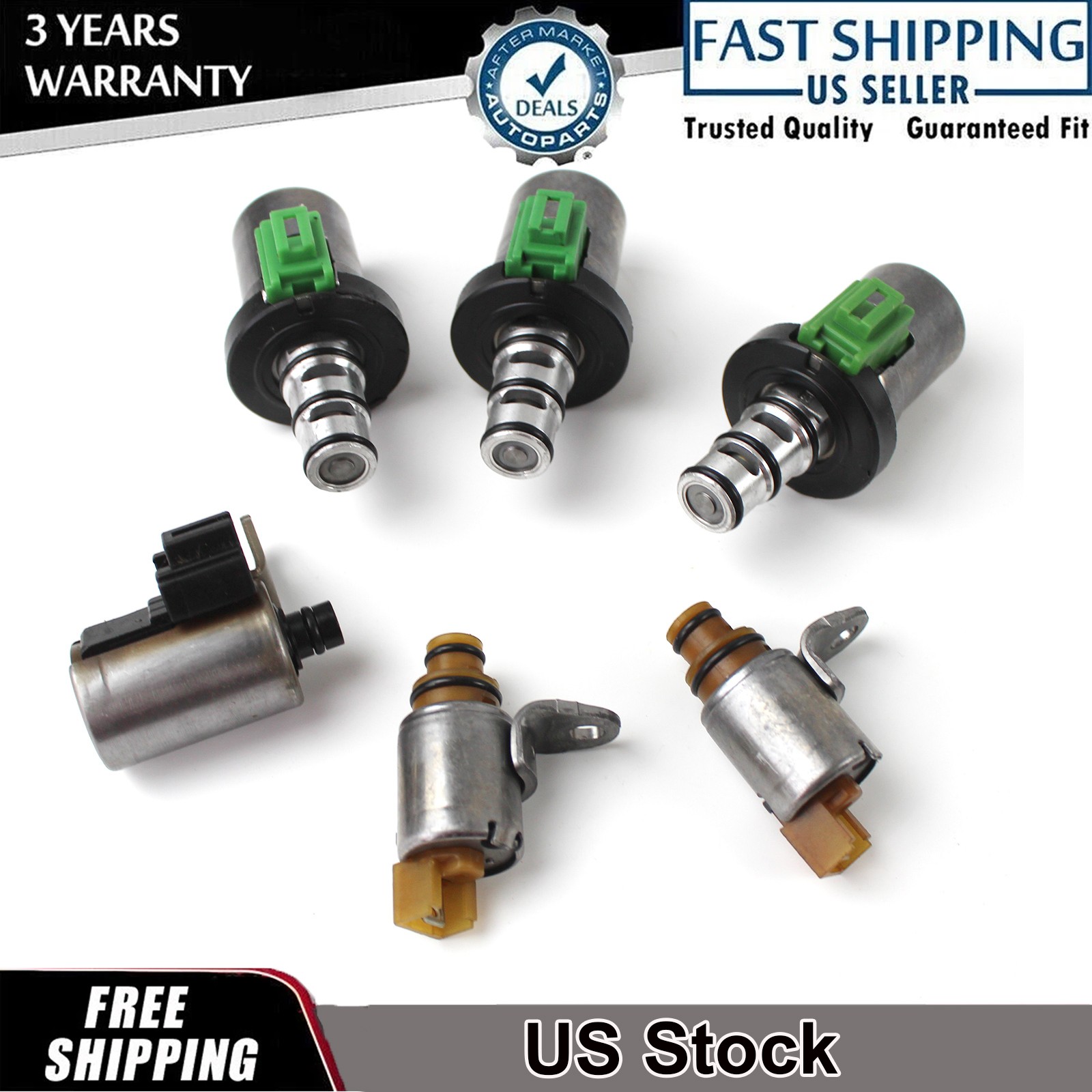 Set of 6 Transmission Solenoid Kit For 2002-2012 Mazda 3 5 6 CX-7 FNR5 4F27E