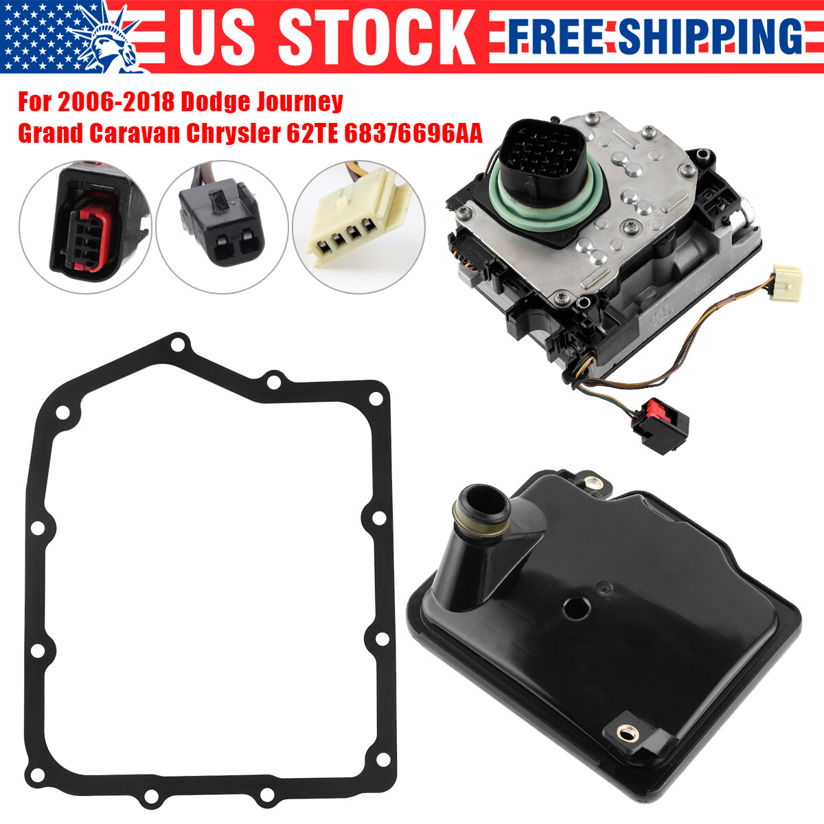 62TE 6-Speed Transmission Valve Body Complete with Solenoid Pack Dodge Chrysler✔