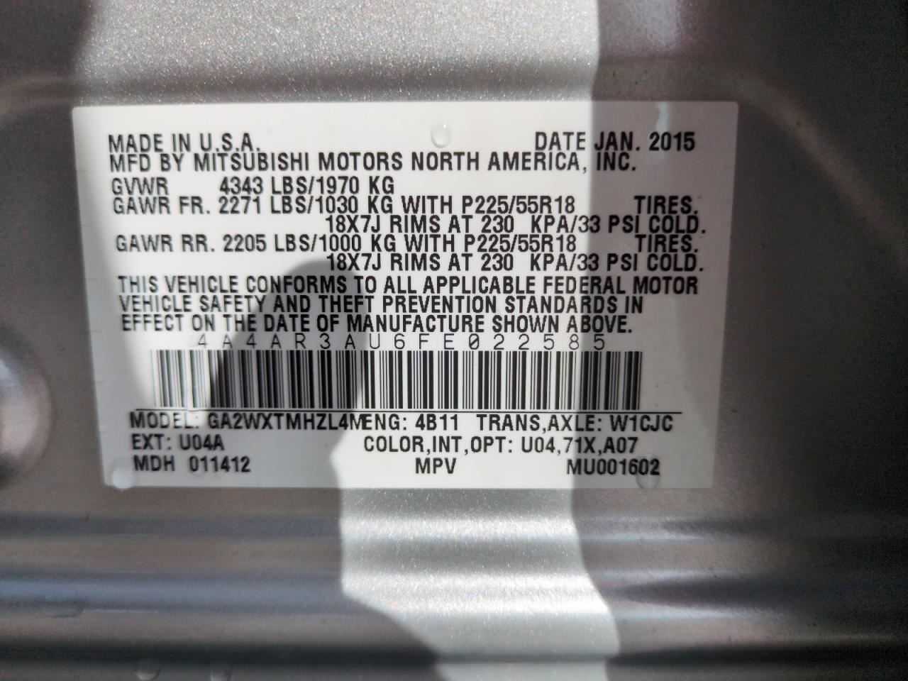 TRANSFER CASE OEM 12-25 MITSUBISHI OUTLAN SP 1YR WRNTY