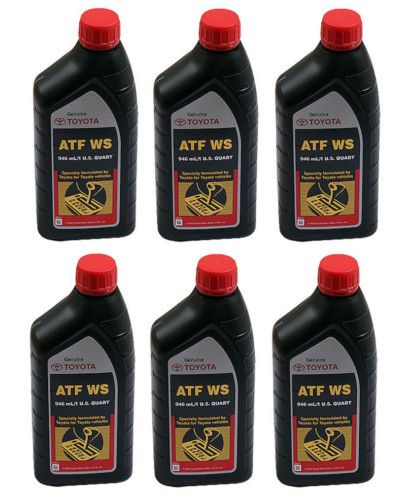 For Toyota Lexus Automatic Transmission Oil Fluid ATFWS Set Of 6 Quart Genuine