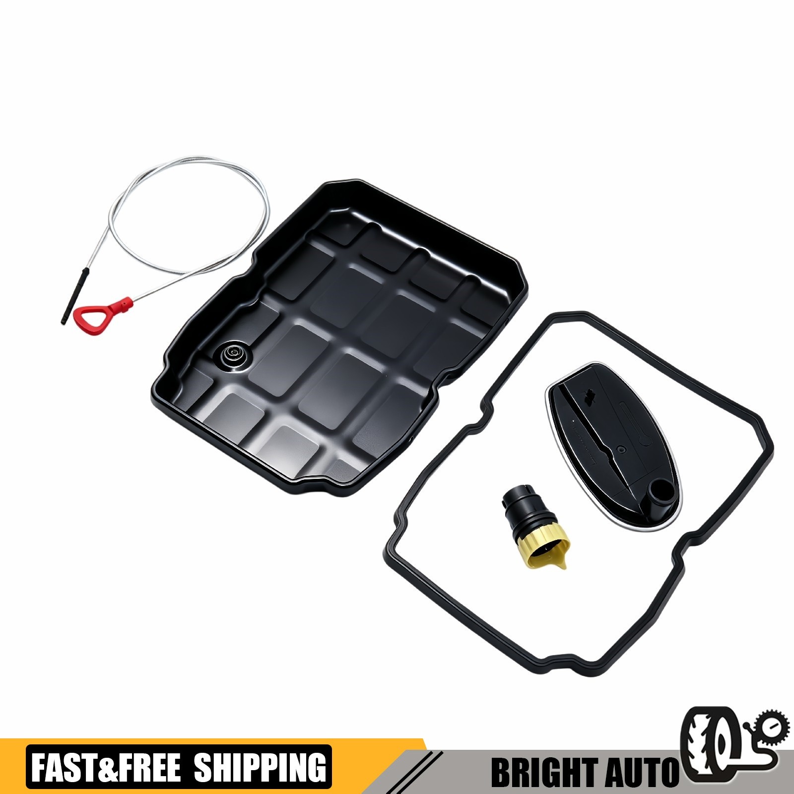 New Transmission Oil Pan Sealing Gasket Filter Fluid Level Dipstick For Jeep Set