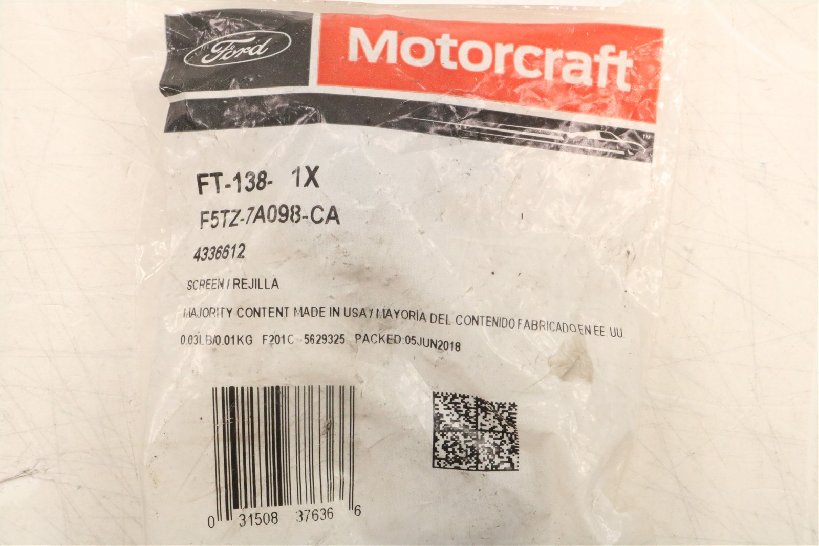 NEW Motorcraft Auto Trans Fluid Filter FT-138 Ford Lincoln 6R100 6R140 2002-2023