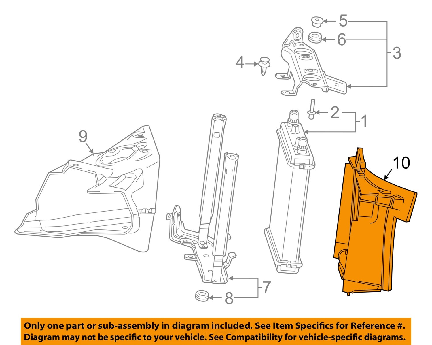 GM OEM 16-23 Camaro Cooling Radiator Components-Rear Duct 84027002
