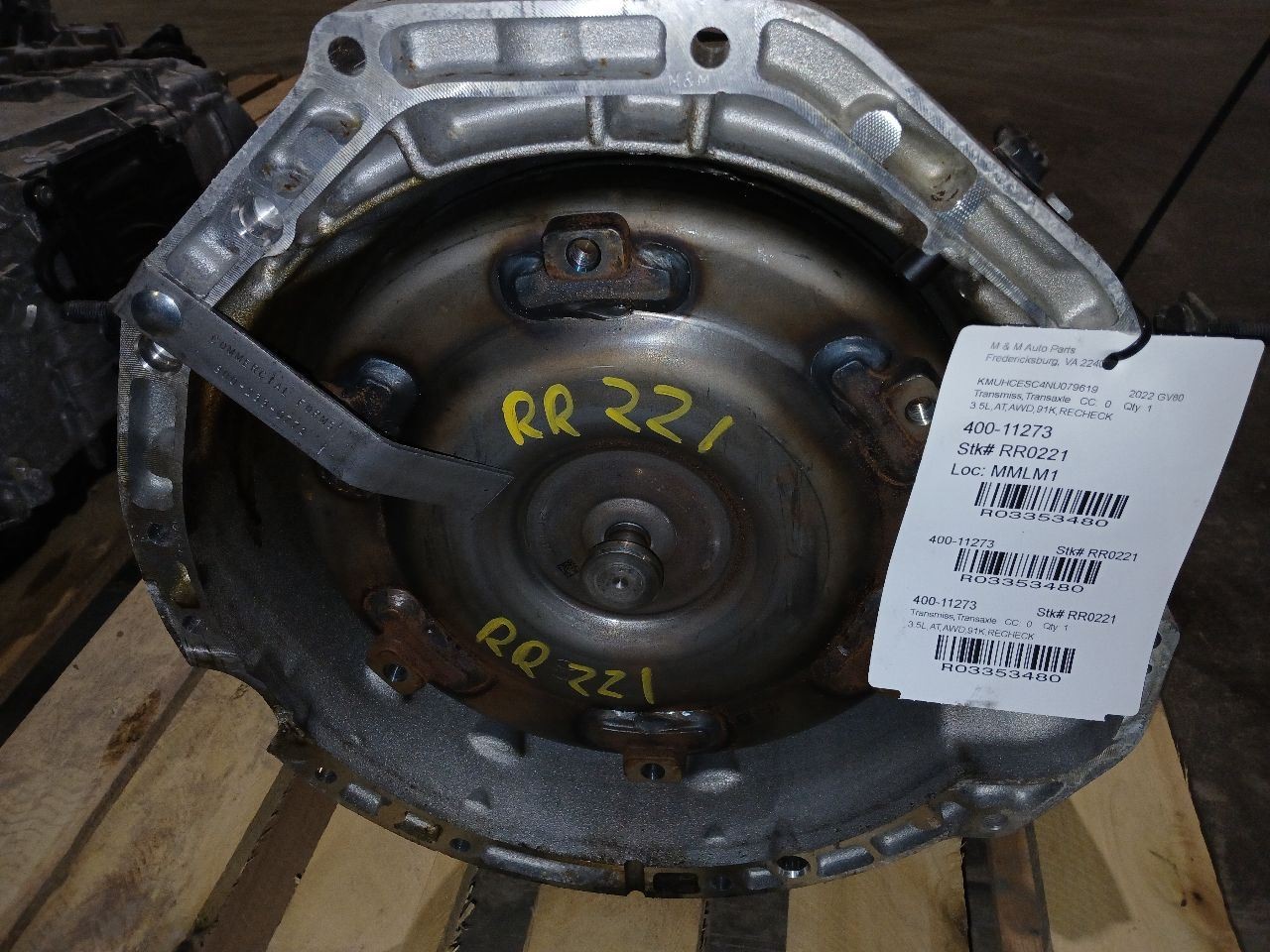 Automatic Transmission 3.5L AWD Fits 21-23 GV80 3353480