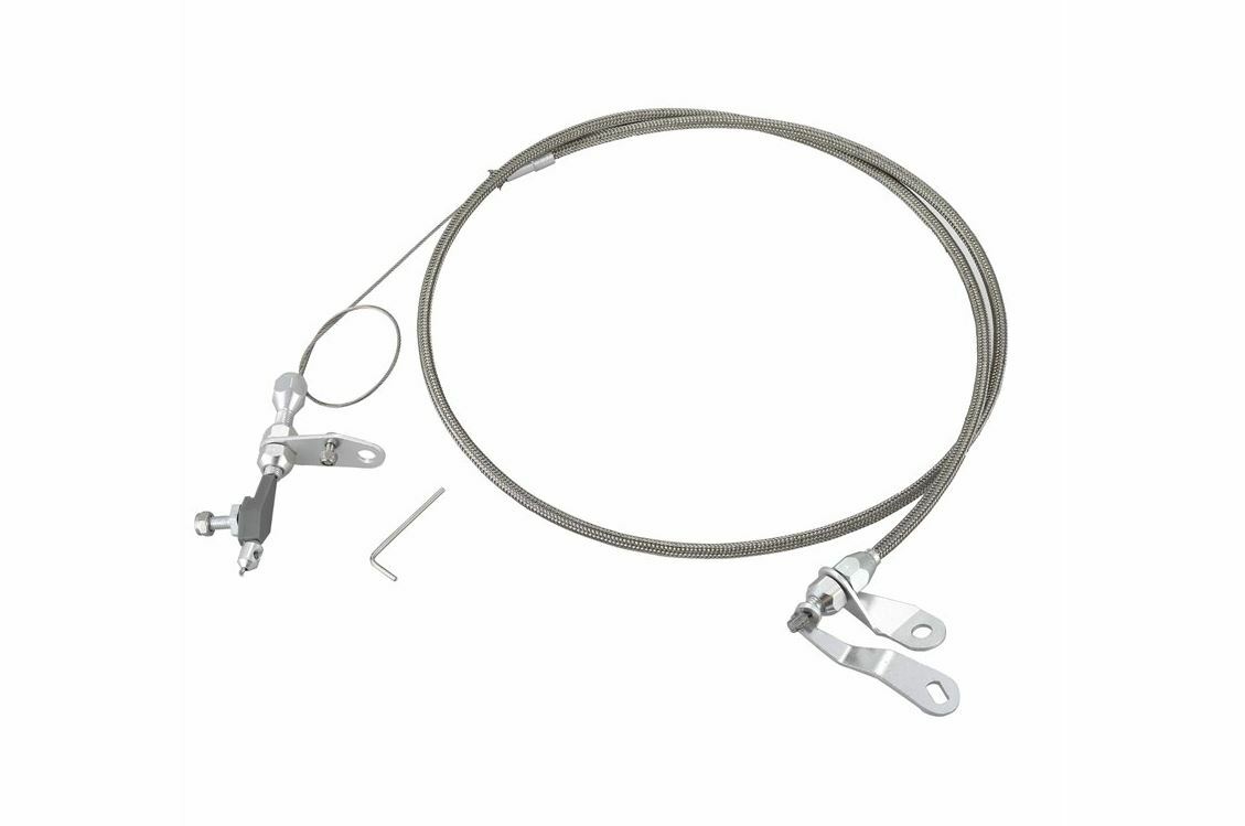 Ford C4 Kickdown Cable Kit Automatic Transmission C-4 Stainless Steel Braided