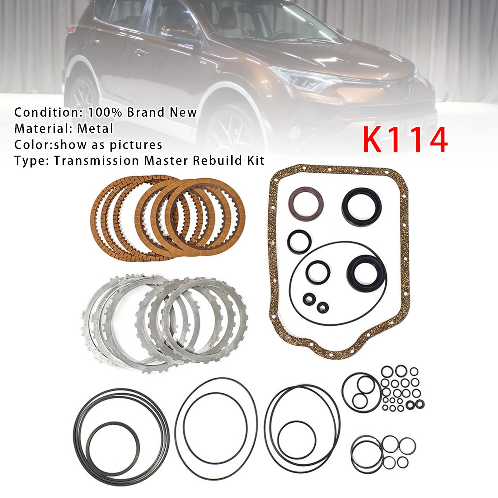 K114 CVT Transmission Master Rebuild Kit fit For Toyota RAV4 2.0L NX200 /2.0L