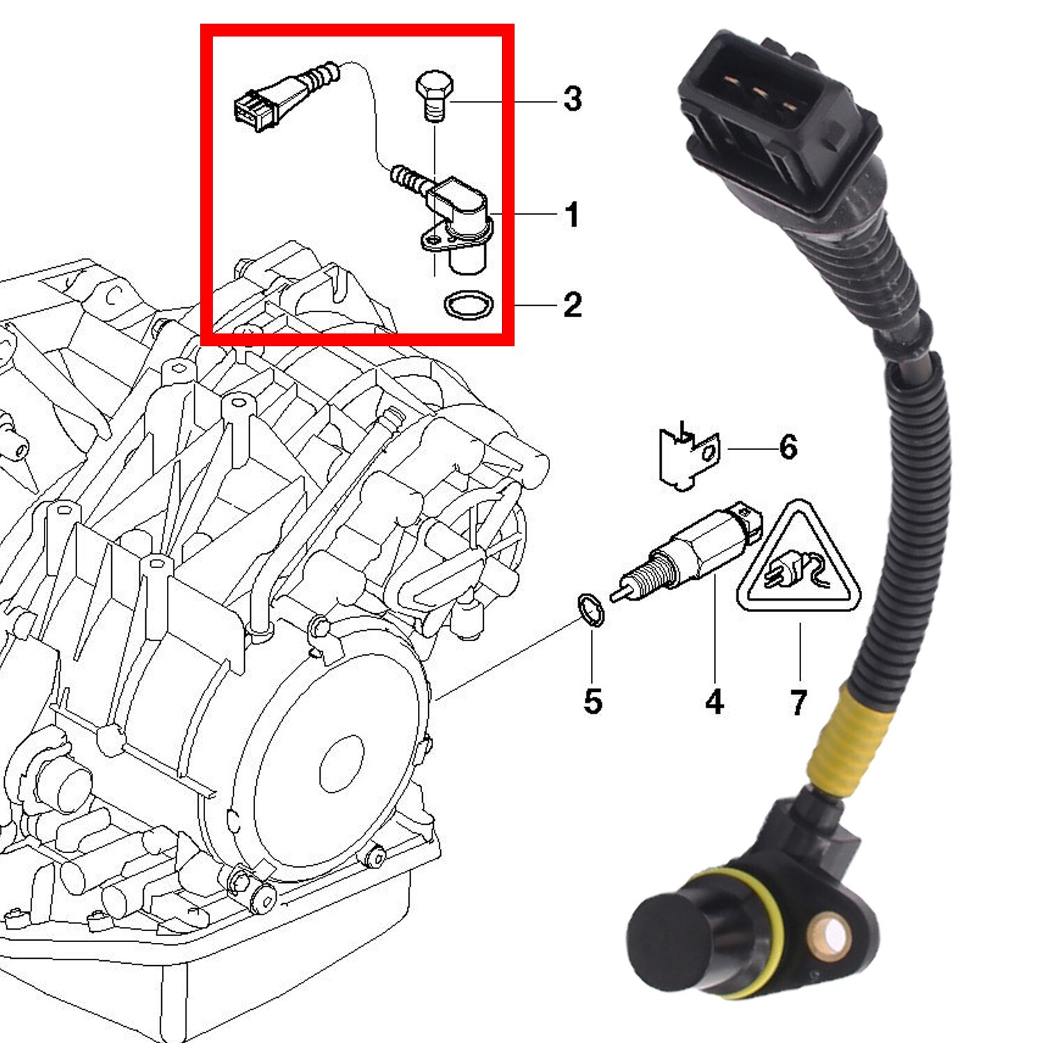 CVT Transmission Rotational Speed Sensor Fits for Mini Cooper R50/52 24357518732