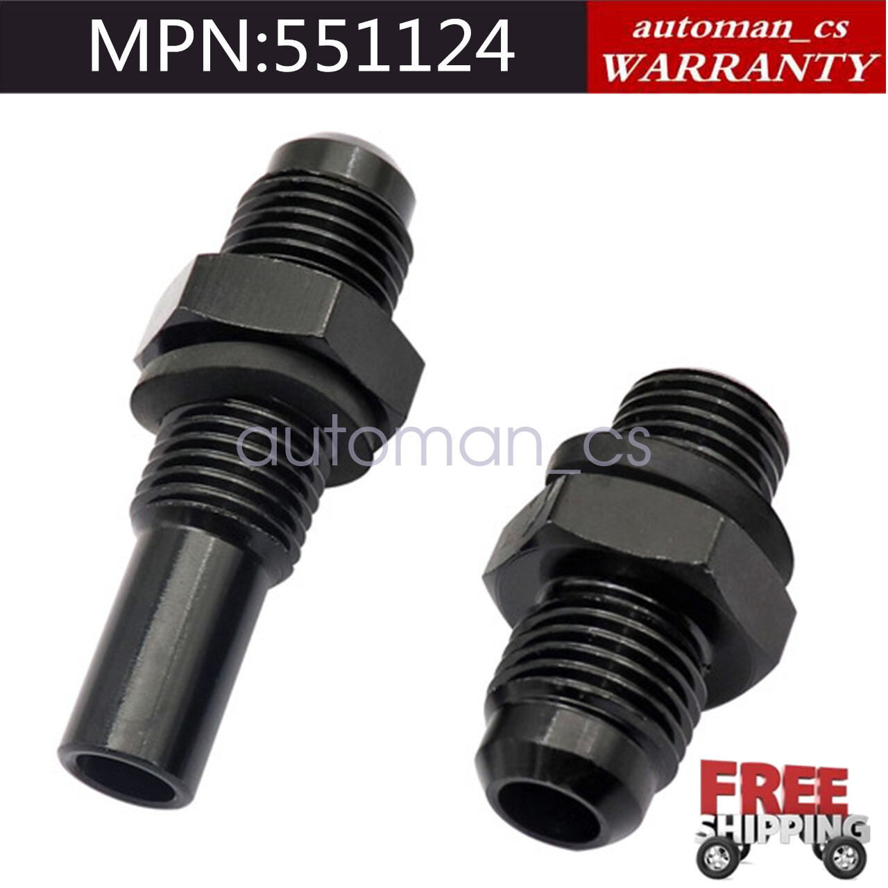 1Pair For 4L80E Transmission Cooler Line Adapter Fittings 6AN Flare New