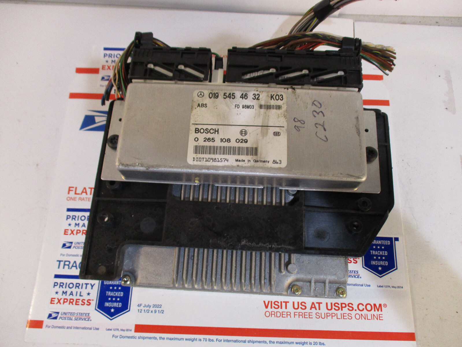 🚘 1998 C230 COMBO ECU CONTROL UNIT BOSCH ENGINE MODULE ECM TESTED POWER ABS