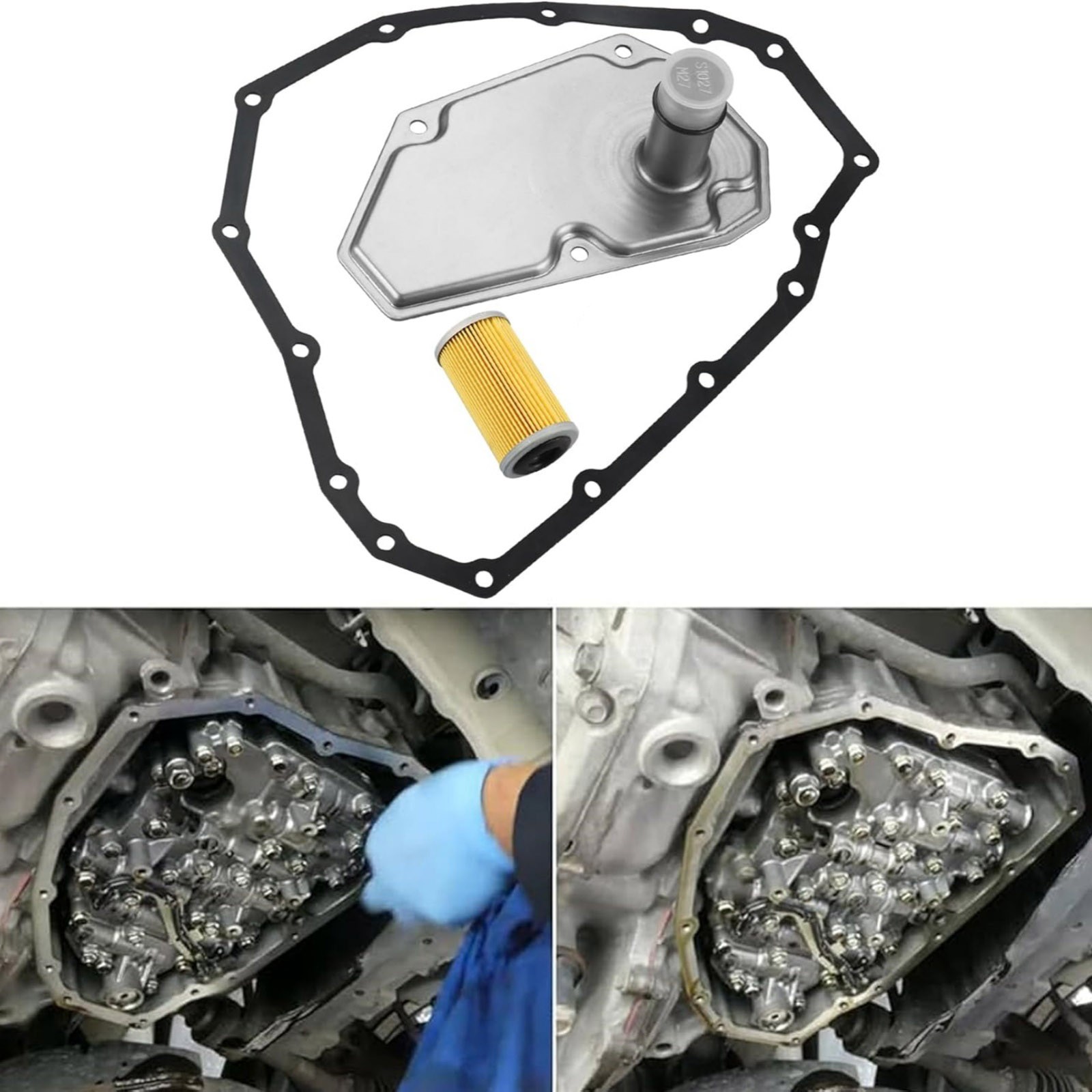 New Aluminum Transmission Filter Oil Pan Gasket Kit 33010-JF015 for Nissan