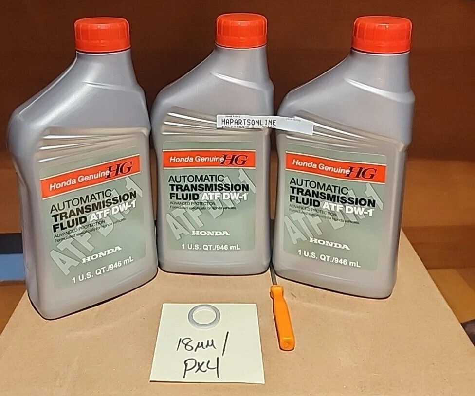 3-QTS HONDA GENUINE ATF DW-1 W/Washer Gasket AUTOMATIC Z-1 NEW SEALED