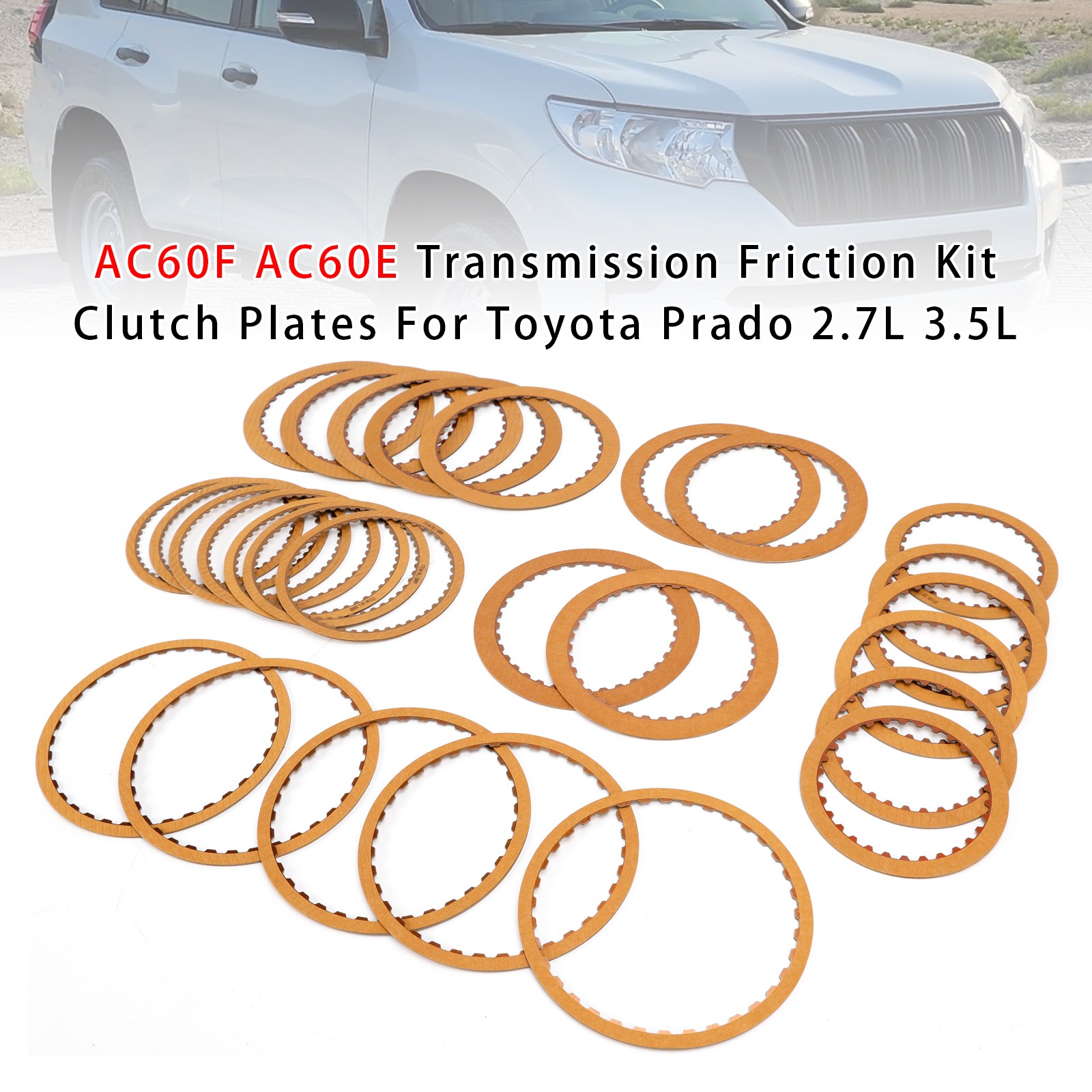 AC60F AC60E Transmission Friction Kit Clutch Plates Fits Toyota Prado 2.7L 3.5L