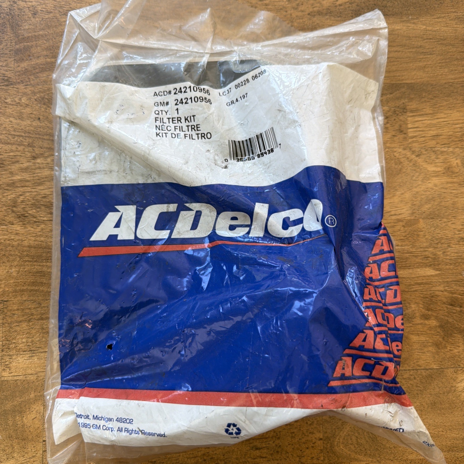 GM Genuine Parts 24210956 Transmission Filter Kit – NEW / SEALED – SAME DAY SHIP