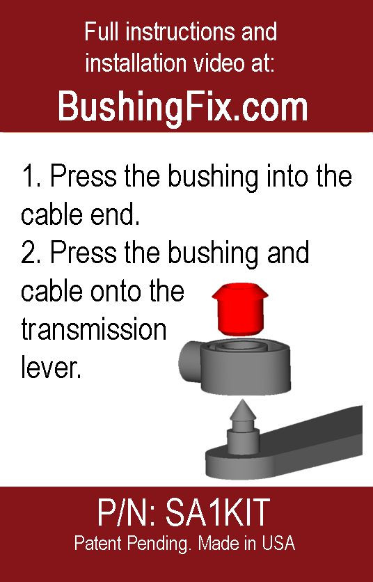 Saturn L200 Shift Cable Repair Kit with bushing-EASY INSTALLATION! 90523858