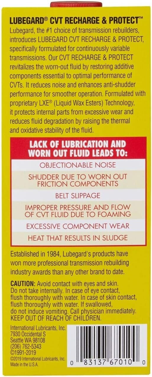 CVT Transmission Fluid Recharge & Protect – 10 fl. oz. – Reduces Noise & Foaming