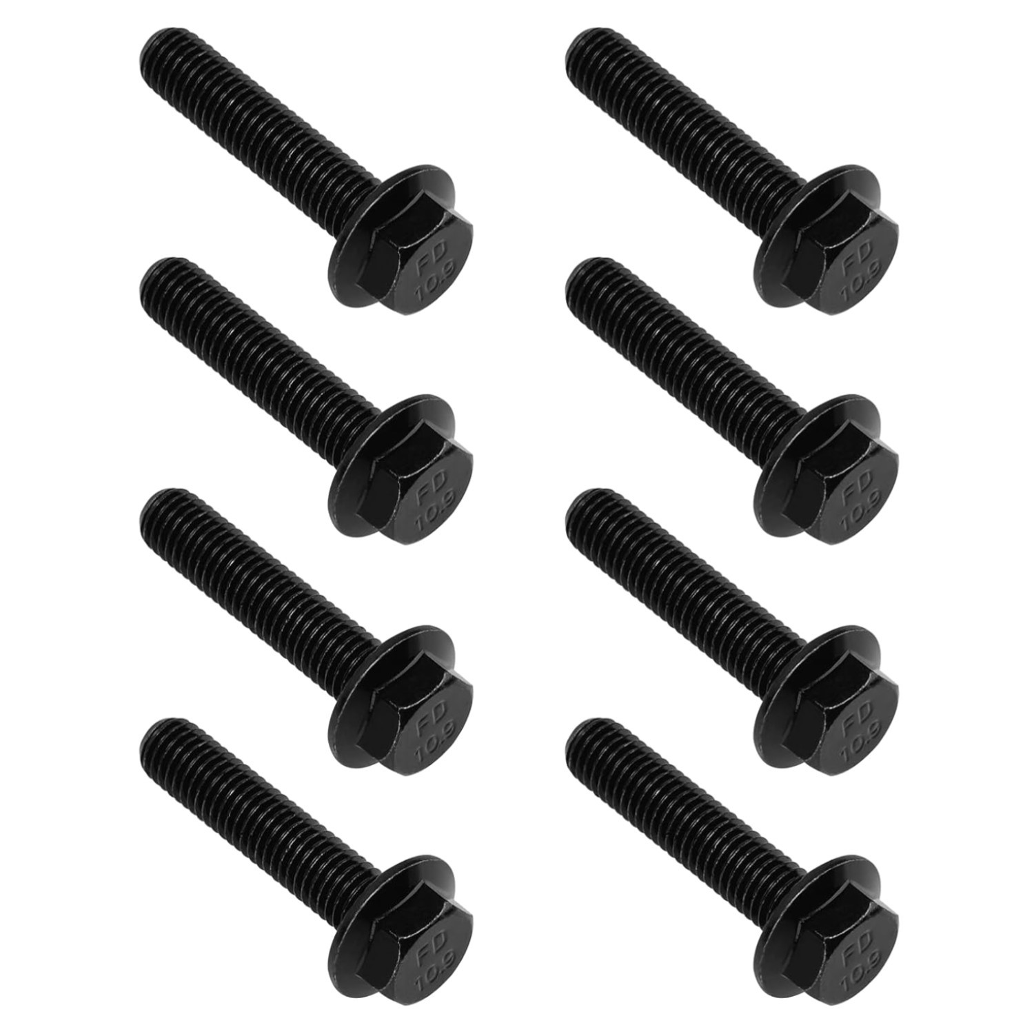 LS Engine Bell Housing Bolts Set 10mm Alloy Steel Brushed Flange Head 37 ft-lb