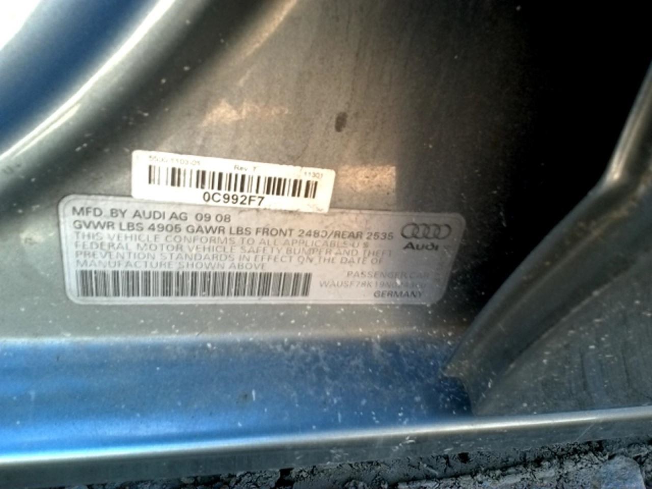 Automatic Transmission 2.0L AWD Quattro 6 Speed Fits 09-10 AUDI A4 1049147
