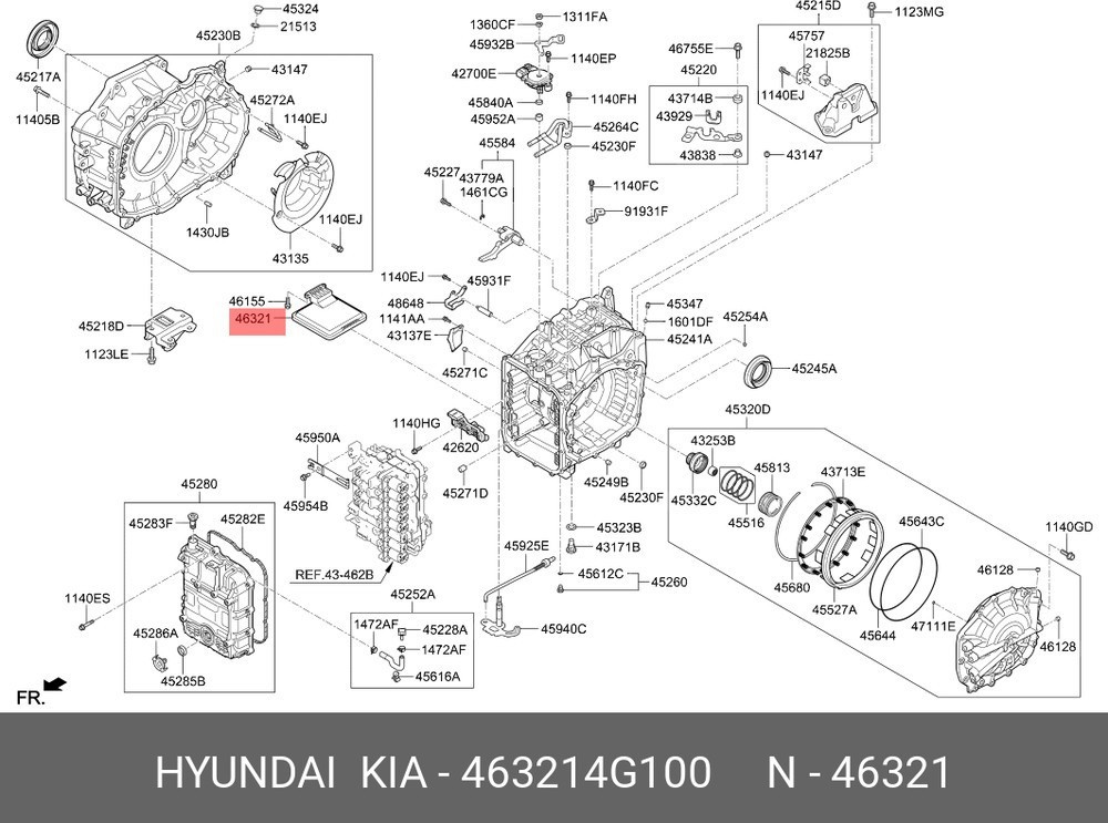 ⭐GENUINE⭐ Auto Transmission Oil Filter for Hyundai Kia 463214G100