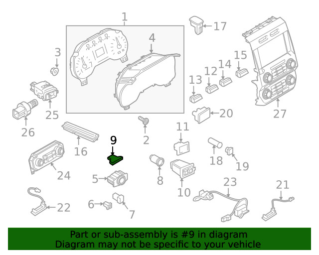 Genuine Ford Automatic Transmission Shift Mode Switch FL3Z-13D730-EA